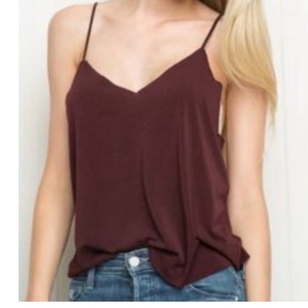 Brandy Melville Burgundy Tank one size